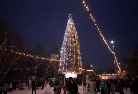 В Омске открылась самая большая елка