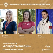 Виталина Бацарашкина стала финалисткой Национальной спортивной премии