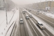 На регион передали еще один мощный снегопад с дождем