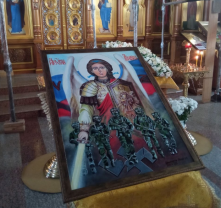 Омская художница создала картину в поддержку воинов на Донбассе