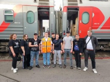 Бойцы омских студотрядов помогают запустить в Донецке железнодорожные отряды