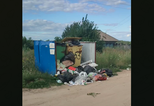 В Омской области деревня Окунево превращается в мусорную свалку