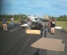 Под Омском в страшной аварии погибла семья с ребенком