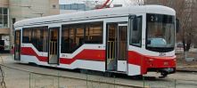 Современные трамваи вышли на маршрут в Омске
