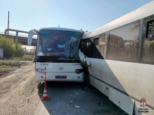 В Омске столкнулись два автобуса