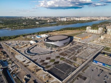 На новой арене залили первый лед и начали монтаж зрительских кресел