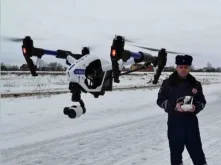 В Омской области ГИБДД запустило над трассой дрон