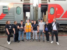 Бойцы омских студотрядов помогают запустить в Донецке железнодорожные отряды
