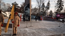В Омске открыли стелу «Город трудовой славы»