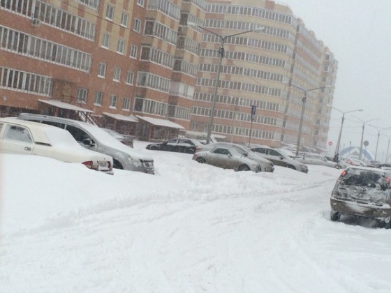 Омскую область накрыл мощный снежный циклон