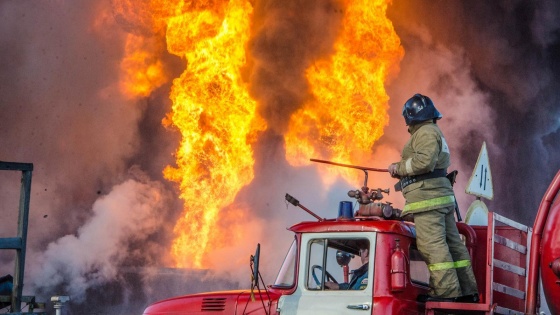 На севере Омской области разгорелся страшный пожар